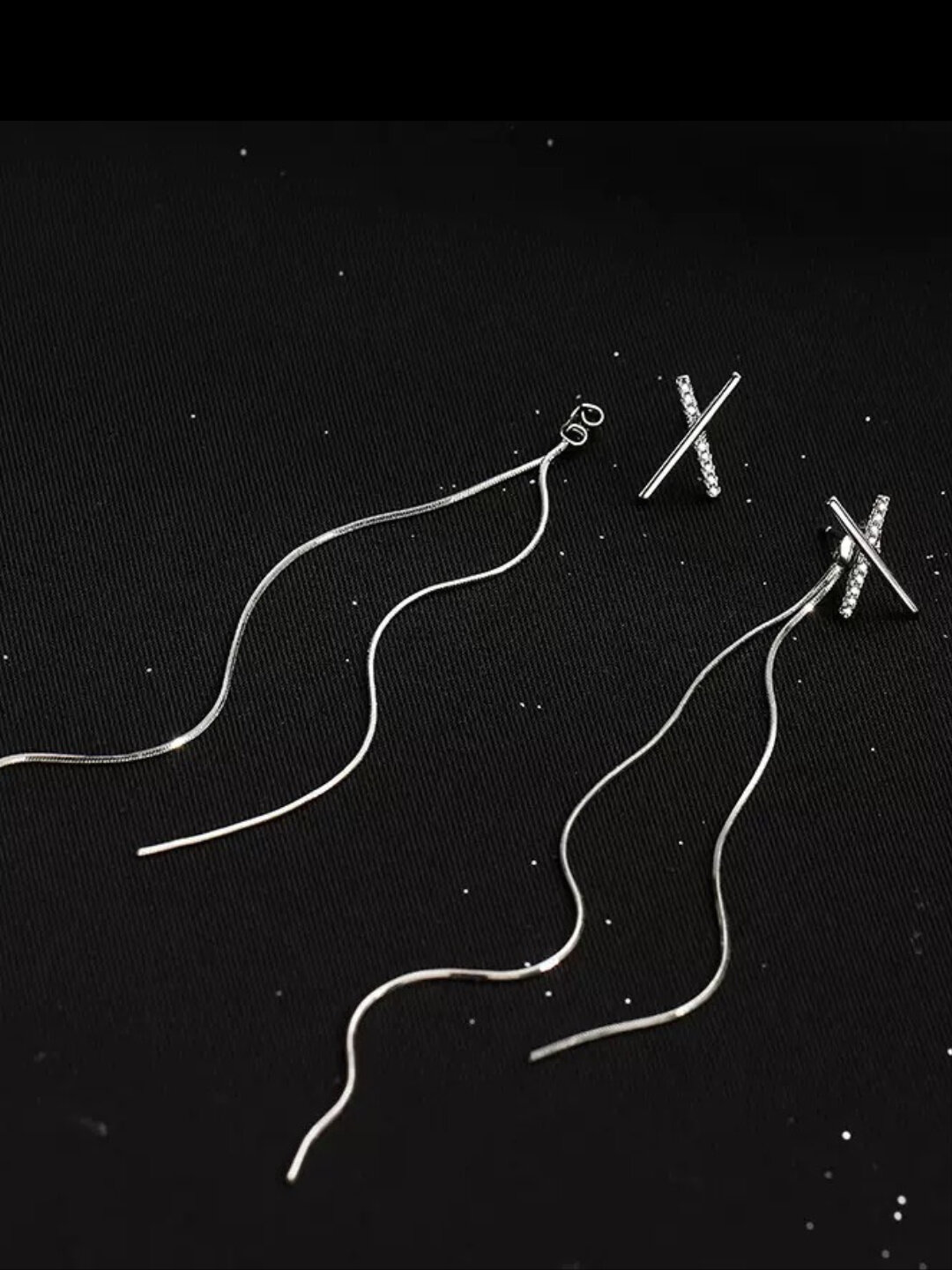 Серьги, серый меланж — фото 1