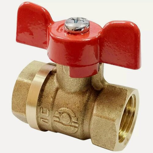 Изображение товара Кран для воды Valfex 3/4 дюйма, г-г, ручка-бабочка, надежная запорная арматура для инженерных систем водоснабжения