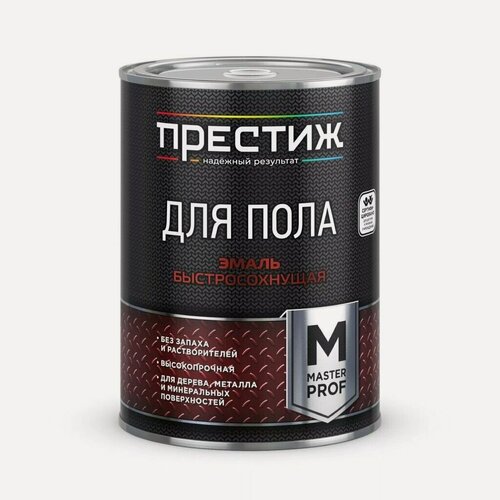 Изображение товара Эмаль для пола Престиж Мастер акриловая быстросохнущая полуглянцевая желто-коричневая 0.9 кг для внутренних и наружных работ