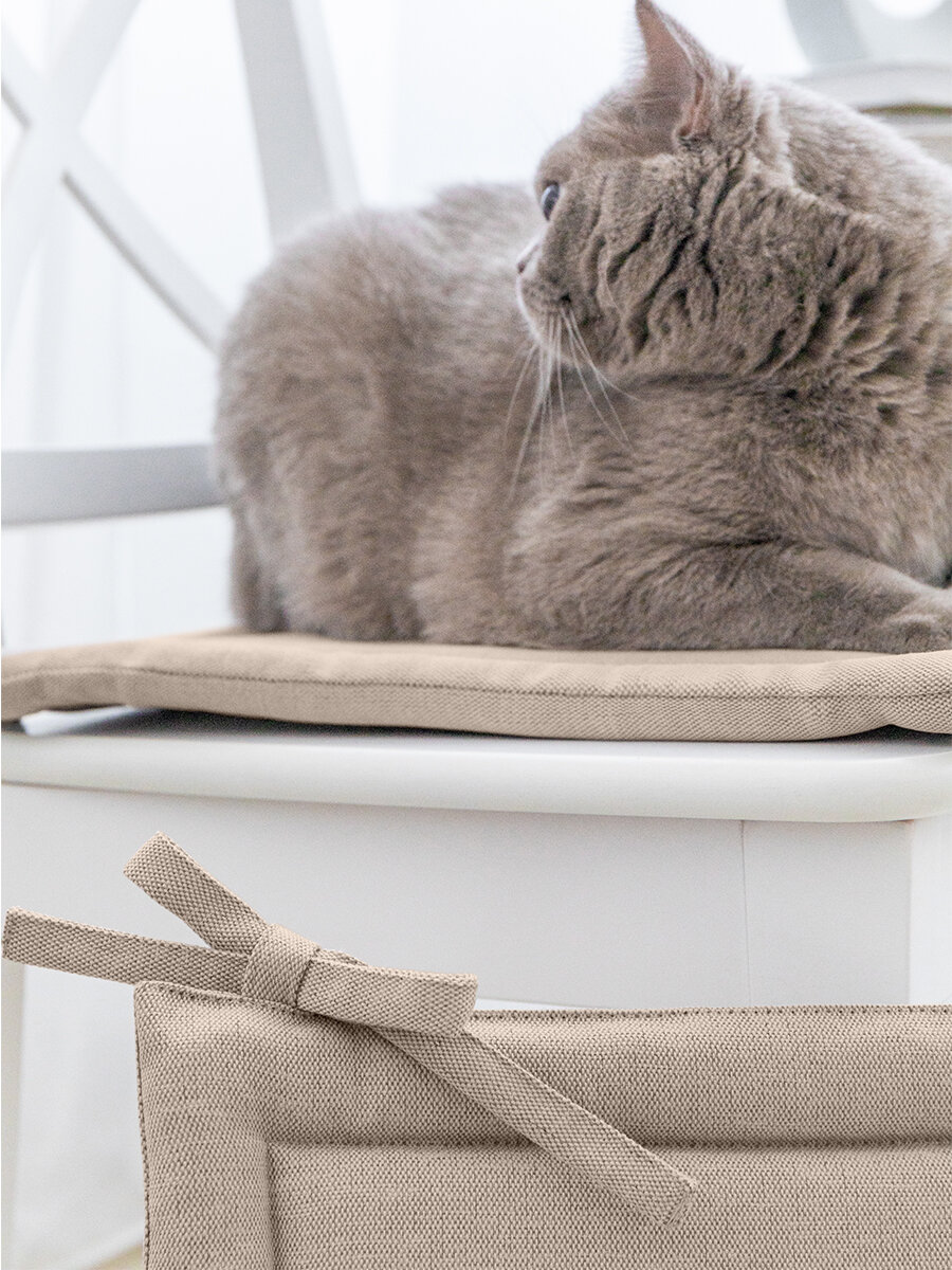 фото Подушка Для Стула Волшебная Ночь 40х40 Жемчуг, рогожка, 4 шт