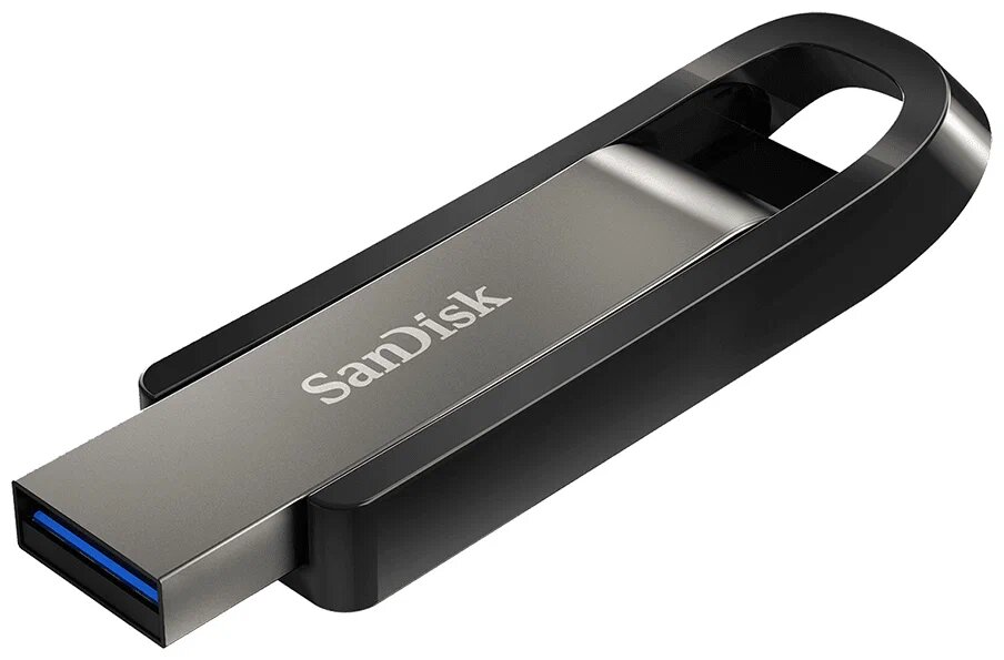 Флешка SanDisk Extreme Go USB 3.2 256 ГБ, 1 шт, черный/серебристый