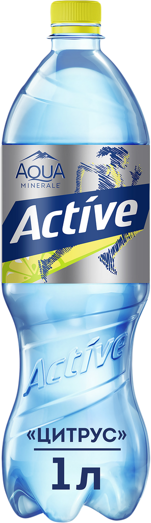 Напиток Aqua Minerale Active Aqua, негазированный, цитрусовый вкус, 1 л