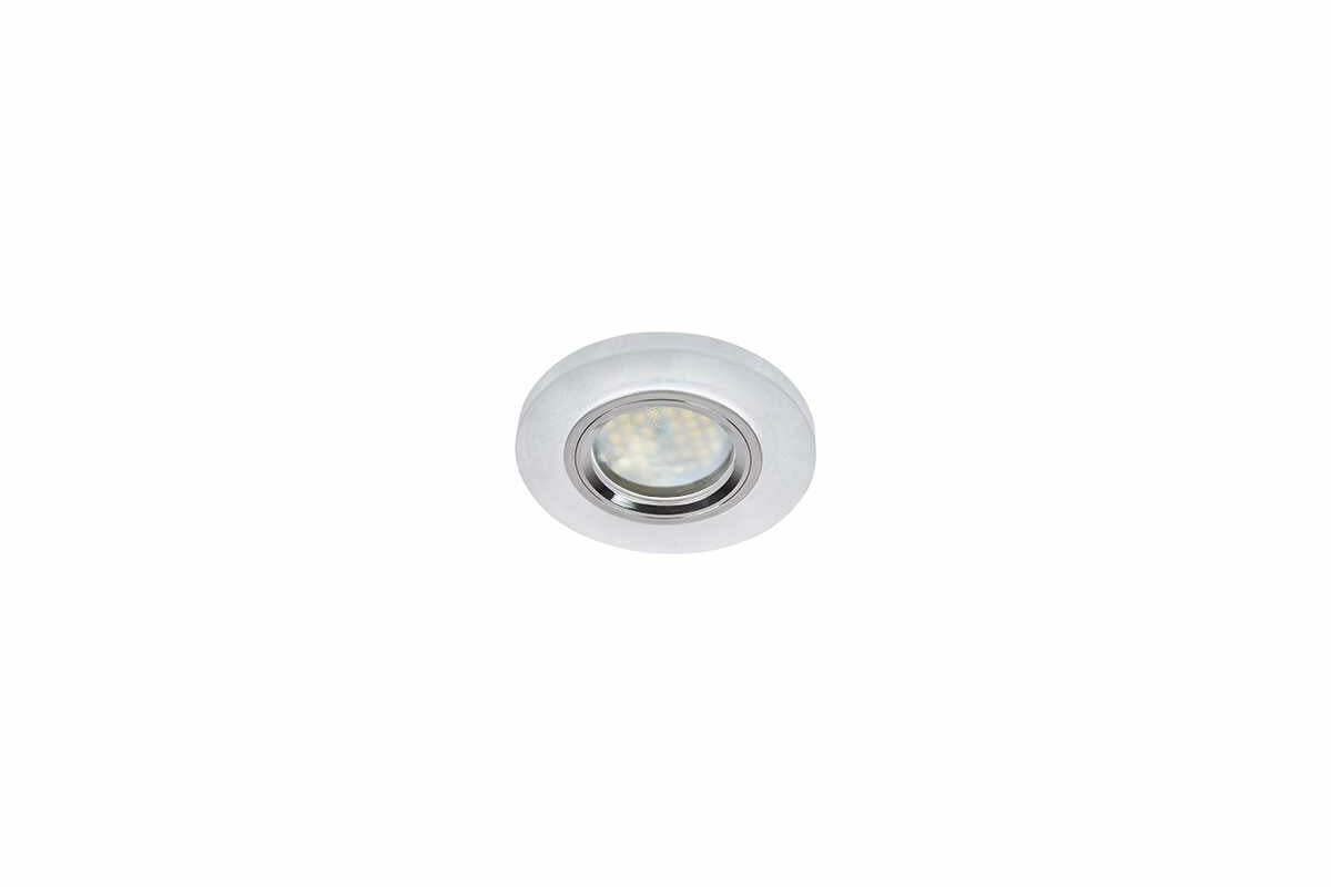 Светильник Ecola MR16 DL1650 GU5.3 Glass стекло круг матовое-хром 25x95 FN1650EFF