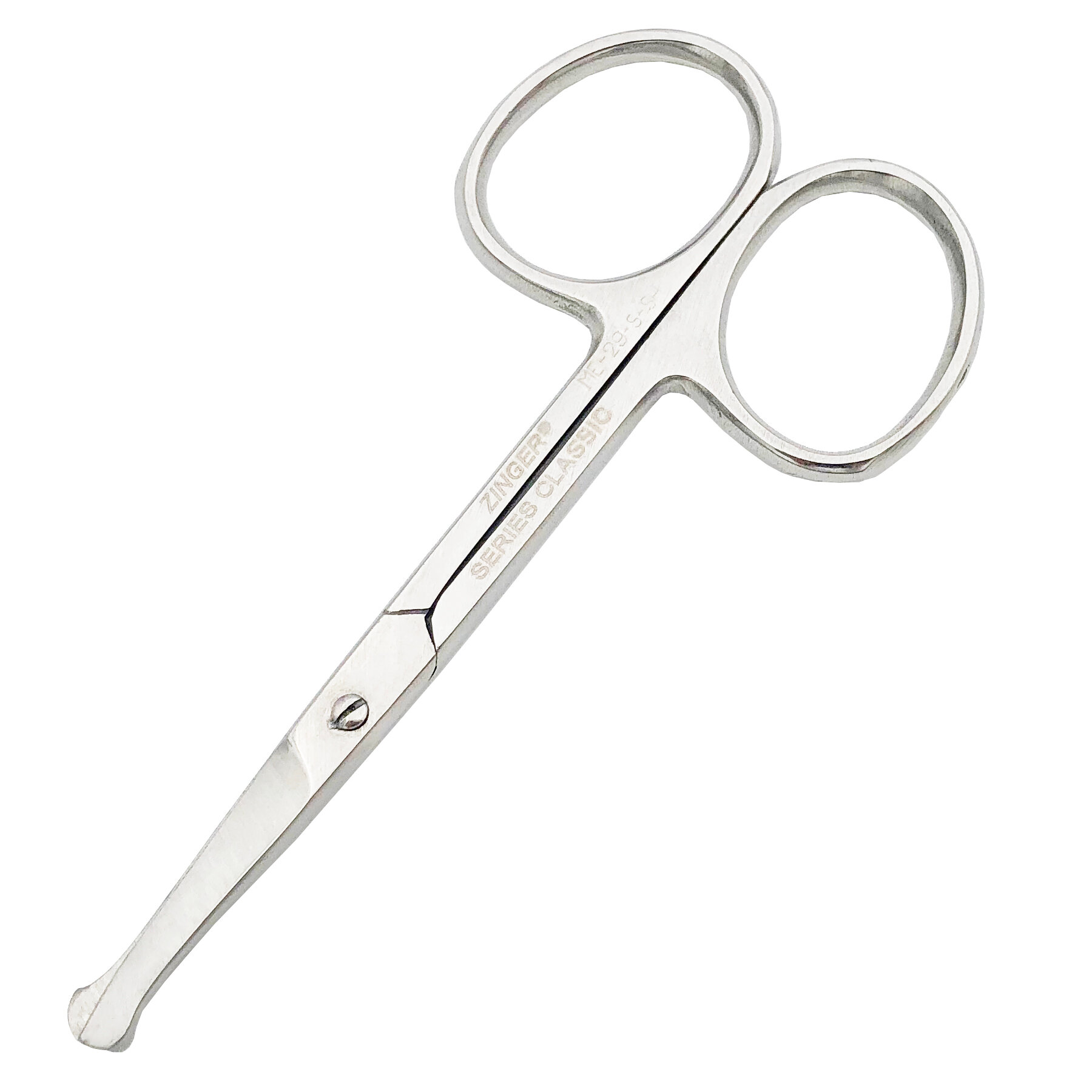 Ножницы маникюрные безопасные Zinger ME-29 S SH Classic прямые, нержавеющая сталь, ручная заточка, серебристый