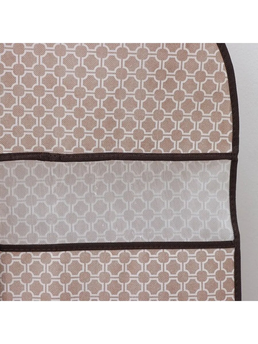 Прочный коричневый чехол для одежды 90х60 см