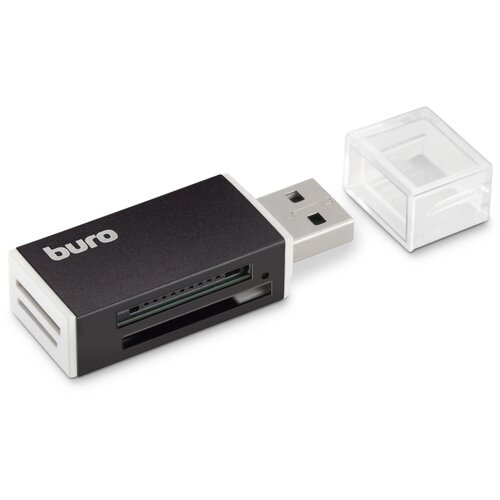 Устройство чтения карт памяти USB2.0 Buro BU-CR-3104, черный устройство чтения карт памяти usb2 0 buro bu cr 3101 черный