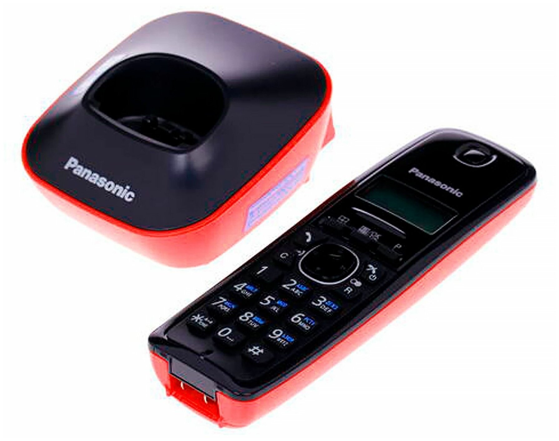 Р/Телефон Dect Panasonic KX-TG1611RUR красный/черный АОН - фотография № 5