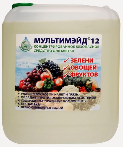 Изображение товара Средство для мытья фруктов, овощей, ягод, грибов и зелени мультимэйд 12/ концентрат / 5 л