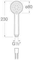 Лейка для душа Roca Stella 5B1103C07 хром