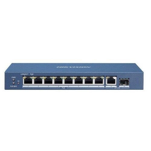 HIKVISION DS-3E0510P-E/M 8 RJ45 1000M PoE с грозозащитой 6кВ инжектор poe moxa inj 24 ieee802 3af at poe injector maximum output of 30w at 24 48 vdc
