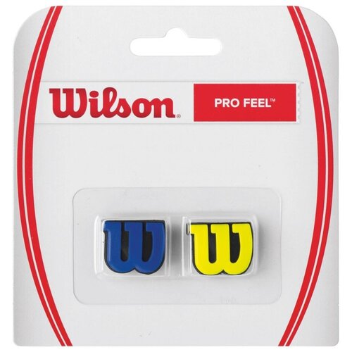 Набор виброгасителей Wilson Pro Feel Vibration Dampener (синий/желтый) (2шт) набор виброгасителей wilson roland garros eiffel tower vibration dampener 2шт