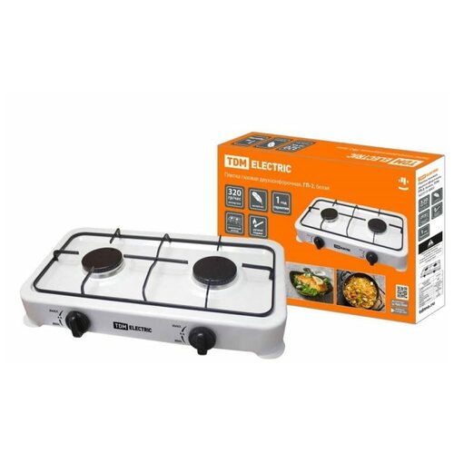 TDM Плитка газовая двухконфорочная ГП-2 белая SQ2515-0002 179500₽