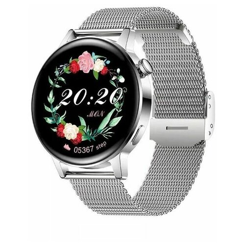 Умные наручные круглые смарт часы-Smart watch M S Classic-DF3d171223G3Pro Silver смарт-часы для смартфона серебряные 399000₽