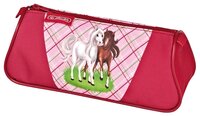 Herlitz Ранец New Midi Plus Horses с наполнением розовый/красный/зеленый