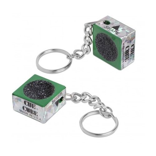 инструмент для обработки наклейки cue cube серый Брелок-инструмент для обработки наклейки Cue Cube (зеленый)