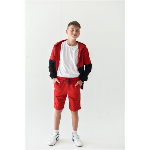 фото Шорты детские rostik для мальчика красные до колена