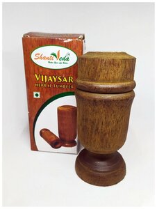 Антидиабетический стакан Шанти Веда из дерева Виджайсар (Vijaysar Shanti Veda) для лечения и профилактики диабета, 1 шт.