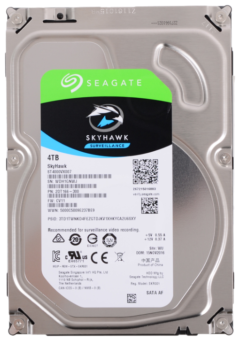 Жесткий диск Seagate SkyHawk 4 TB ST4000VX007 — купить по выгодной цене на Яндекс.Маркете