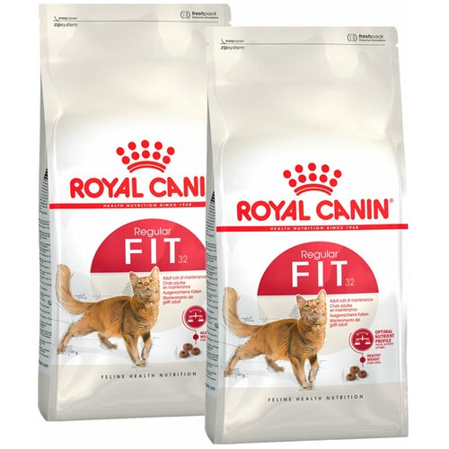 ROYAL CANIN FIT 32 для активных взрослых кошек (2 + 2 кг)