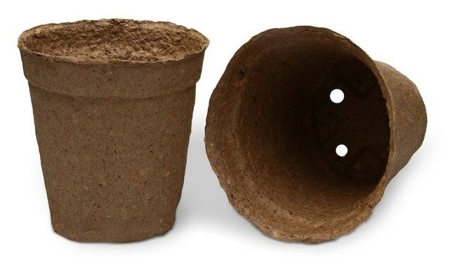 Торфяной горшок 500 мл 11 × 10 см набор 20 шт Greengo 1306322 2 упаковки