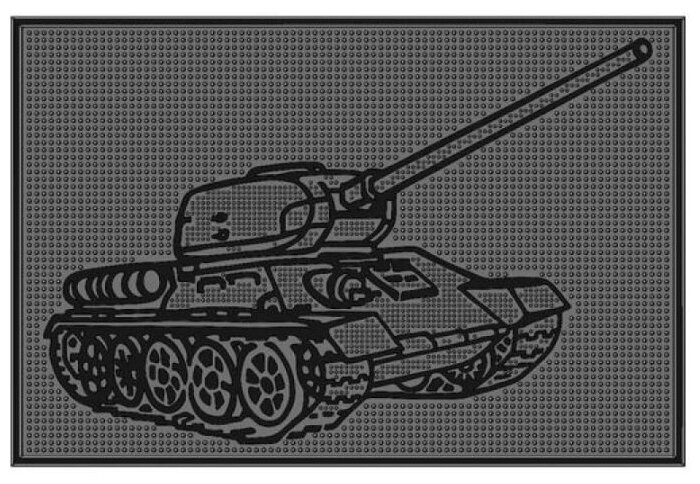 Коврик резиновый "Танк" (600х900 мм) черный тип. КА 67-3 РТИ