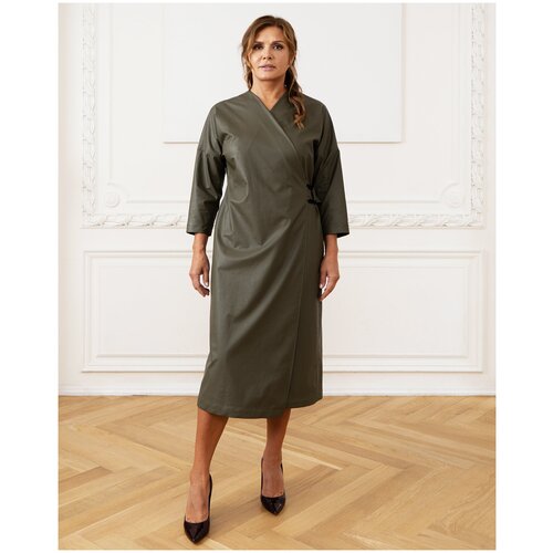 фото Платье на запа̀х из экокожи indossero