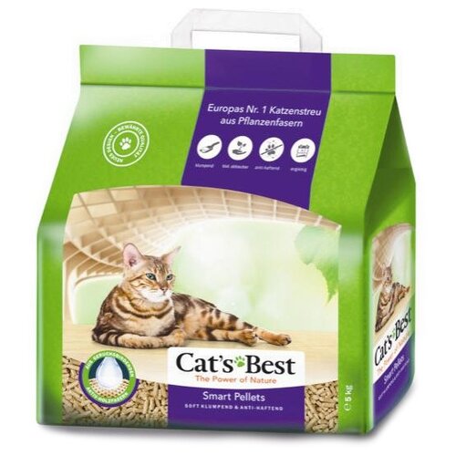 Комкующийся наполнитель Cat's Best Smart Pellets, 5 кг/10 л 10 л 5 кг