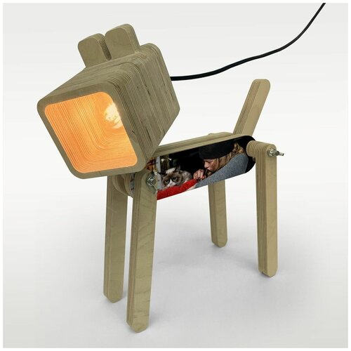 Настольная лампа светильник Собака праздники кот, год кролика, зима - 1363