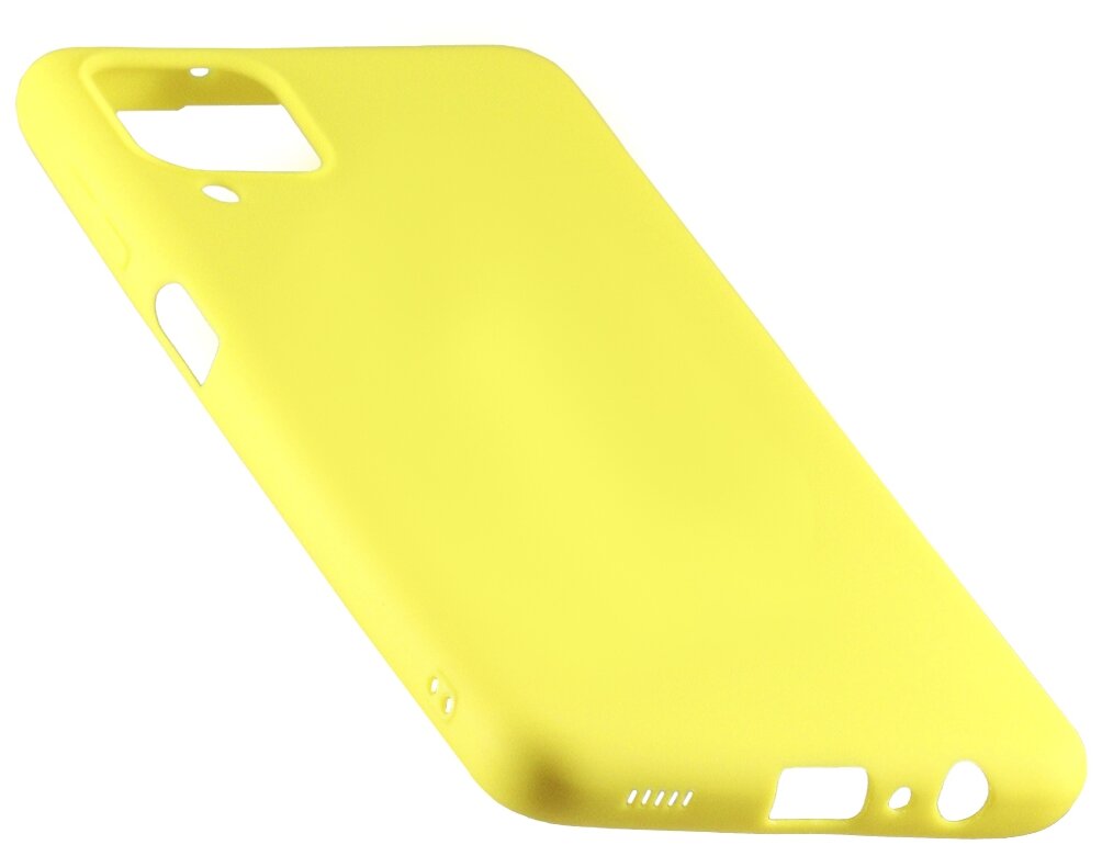 Чехол защитный TPU LuxCase для Samsung Galaxy A12, Жёлтый, 1,1 мм - фото №3