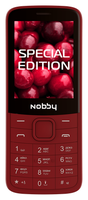 Телефон Nobby 220 вишневый (NBP-BP-24-22)