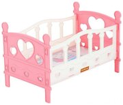 Кроватка сборная для кукол №2 Полесье, розовая 62048-р