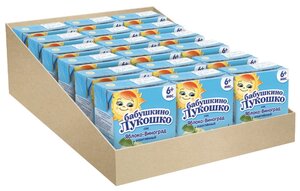 Фото Сок осветленный Бабушкино Лукошко Яблоко-виноград (Tetra Pak), c 6 месяцев