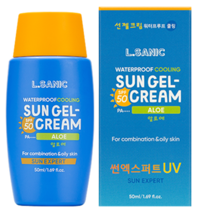 L. Sanic Гель-крем для лица солнцезащитный с алоэ - sun expert aloe gel-cream spf 50/pa++++ 50мл