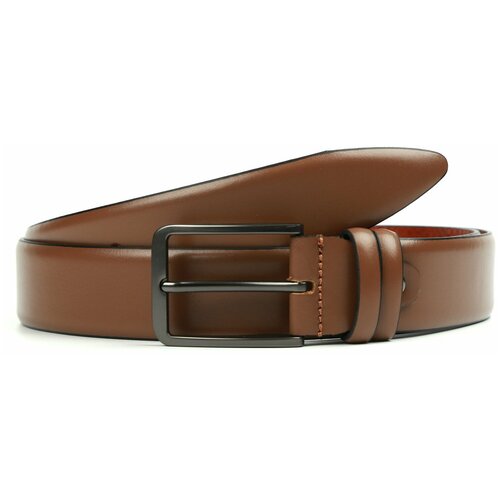 фото Ремень fabretti, натуральная кожа, металл, для мужчин, размер 125, длина 125 см., коричневый