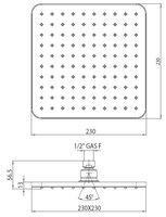 Верхний душ Bossini Cosmo H30597 CR