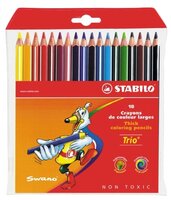 STABILO Цветные карандаши Trio thick 18 цветов (203/18-01)