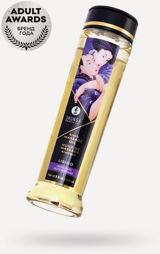 Изображение товара SHUNGA Массажное масло Erotic Massage Oil Libido с ароматом экзотических фруктов, 240 мл, фруктовый