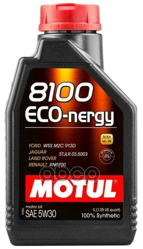 MOTUL Масло Моторное Motul 8100 Eco-Nergy Sl/Cf 5w-30 Синтетическое 1 Л 111685