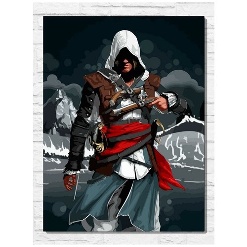 Картина по номерам на холсте игра Assassin's Creed IV Черный Флаг - 11499 В 30x40 картина по номерам на холсте игра assassin s creed iv черный флаг 11497 в 30x40