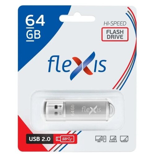 USB флешка 64Gb Flexis RB-108 grey USB 2.0