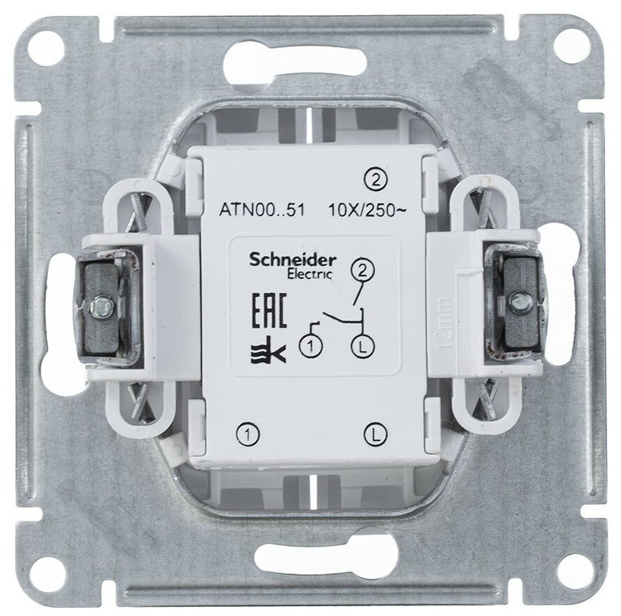 Выключатель трехклавишный Schneider Electric (Systeme Electric) Atlas Design механизм сталь ATN000931 6шт - фотография № 7