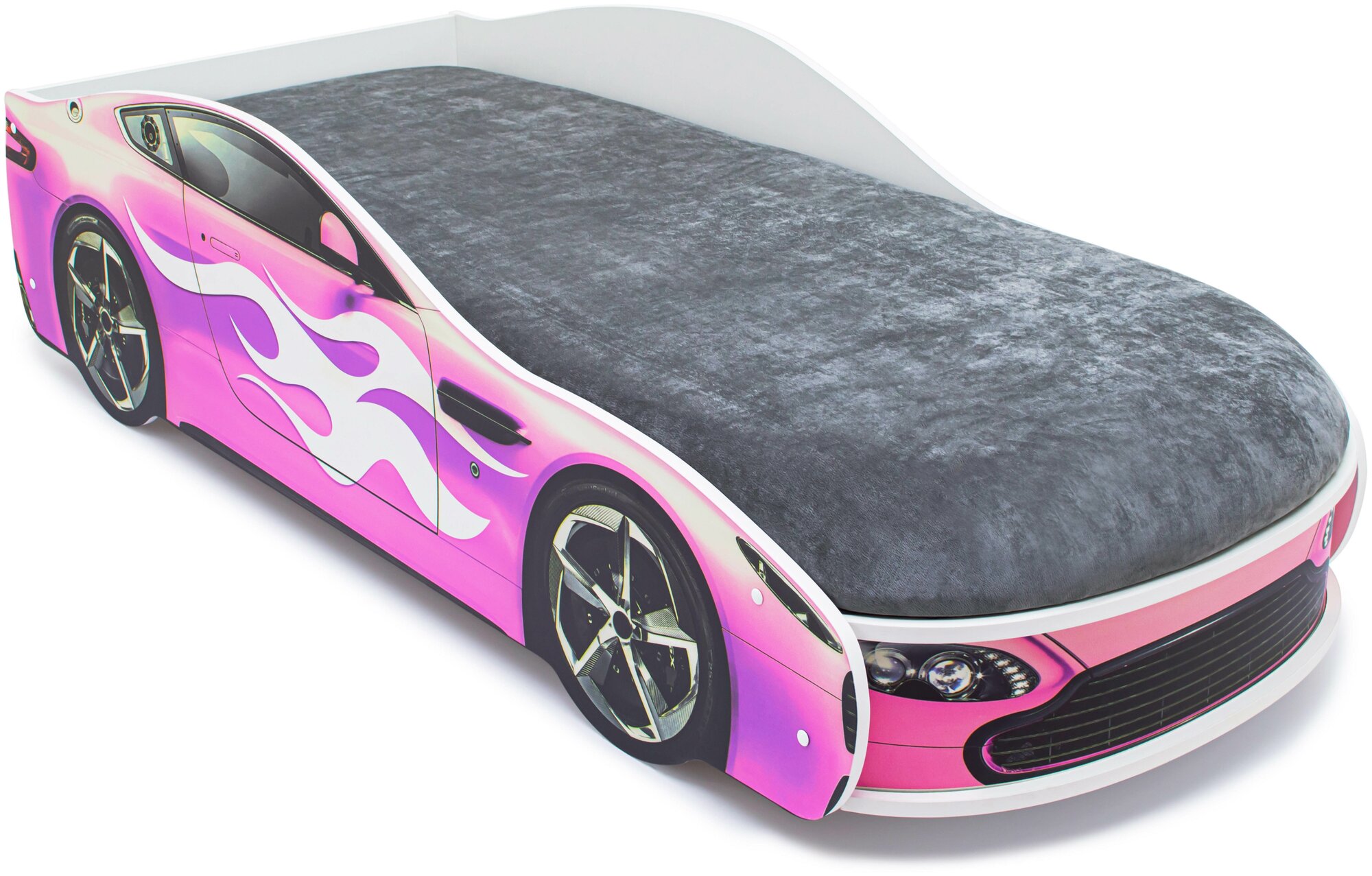 Кровать с матрасом Бельмарко Бондмобиль розовый