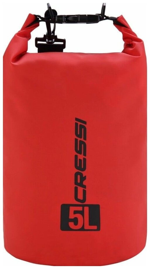 Гермомешок, герморюкзак, влагозащитная сумка CRESSI с лямкой DRY BAG объем 5 литров красный
