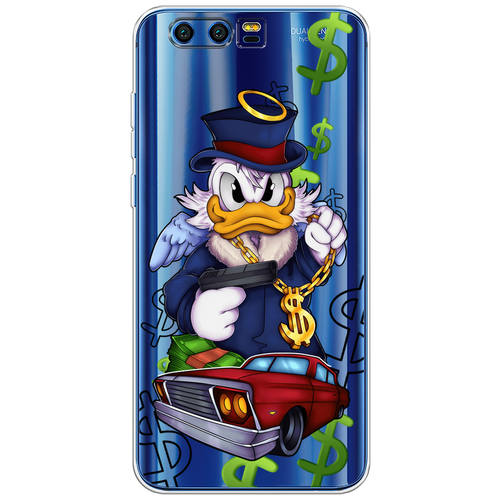 Силиконовый чехол на Honor 9 / Хонор 9 Scrooge McDuck with a Gold Chain, прозрачный силиконовый чехол на honor 100 хонор 100 scrooge mcduck with a gold chain прозрачный