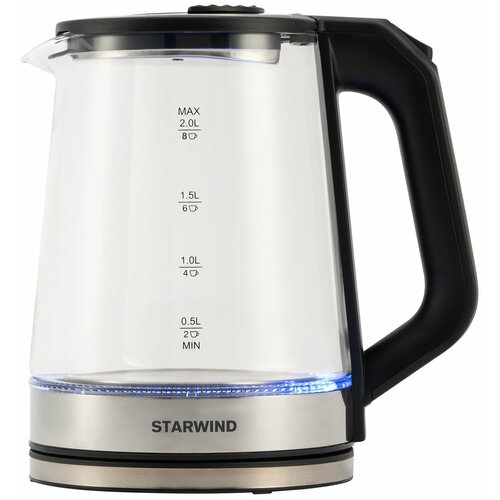Чайник электрический Starwind SKG5778 черныйпрозрачный стекло 139000₽