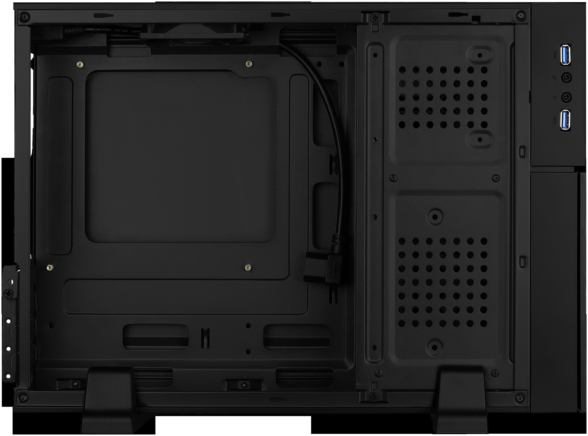 Корпус mATX AEROCOOL , Slim-Tower, без БП, черный - фото №12