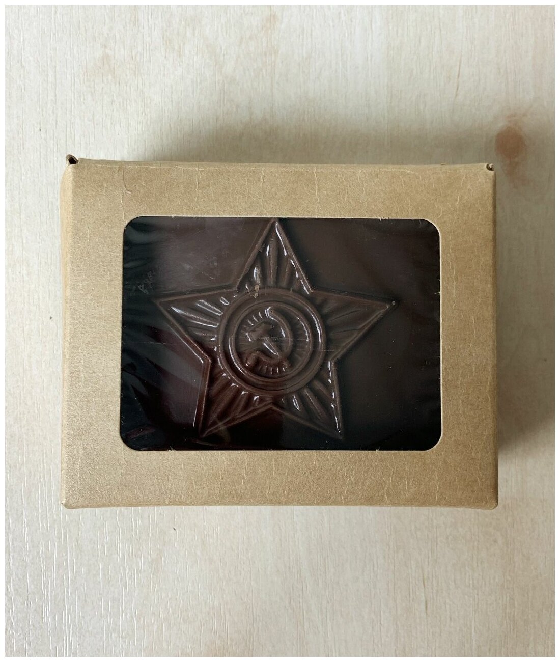 Шоколад фигурный темный "Бляшка СССР" 150г - фотография № 4
