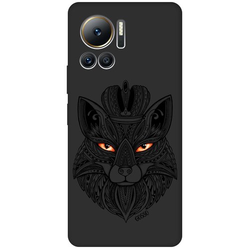 Матовый Soft Touch силиконовый чехол на Infinix Note 12 VIP, Инфиникс Нот 12 ВИП с 3D принтом Fox Queen черный матовый soft touch силиконовый чехол на infinix note 12 vip инфиникс нот 12 вип с 3d принтом fox queen черный