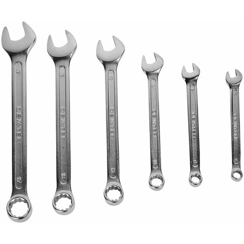 Набор комбинированных ключей Dexter, 6 предметов набор комбинированных ключей dexter 6 предметов