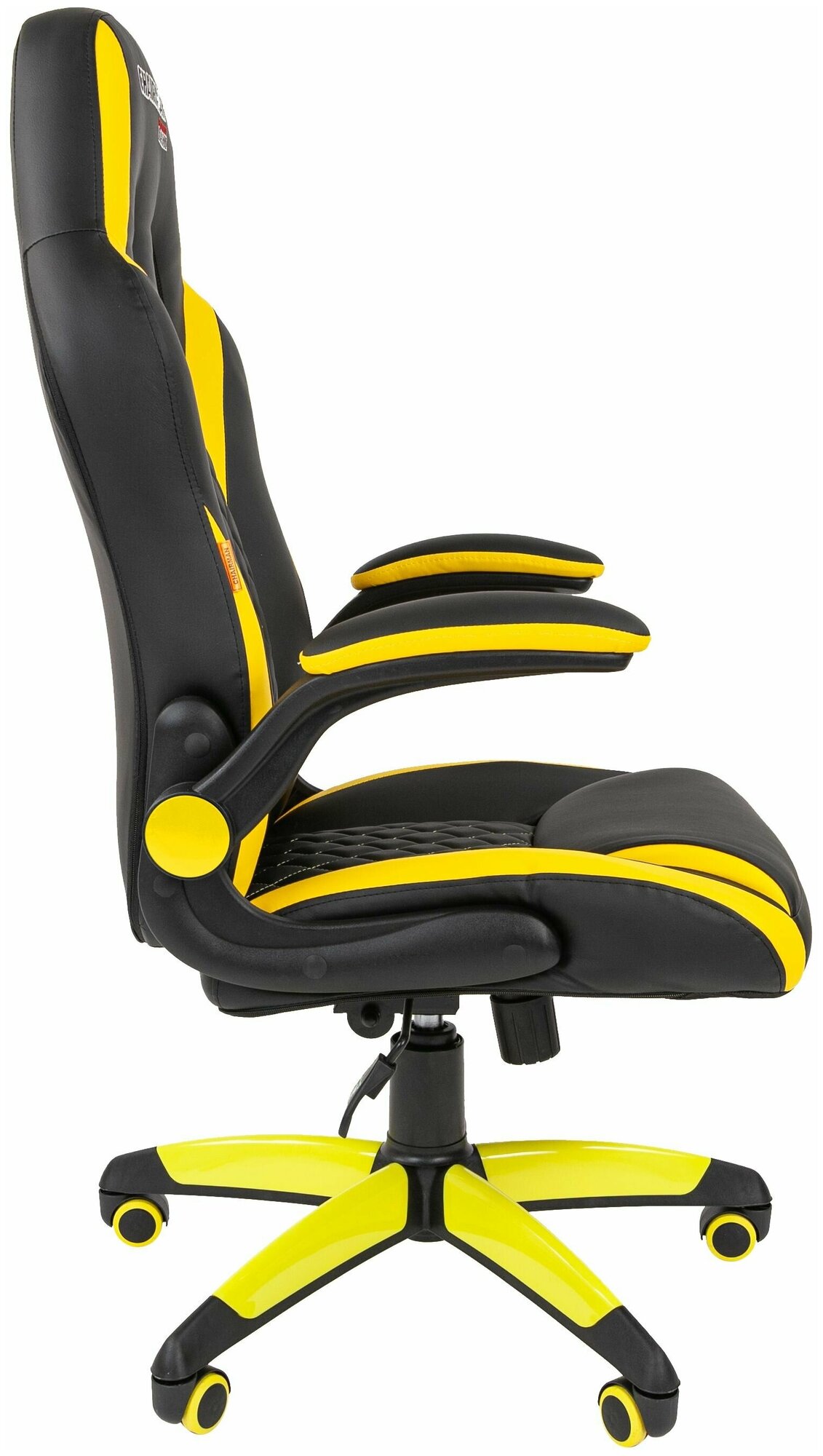 Кресло Chairman game 15 экопремиум черный/желтый н. п.